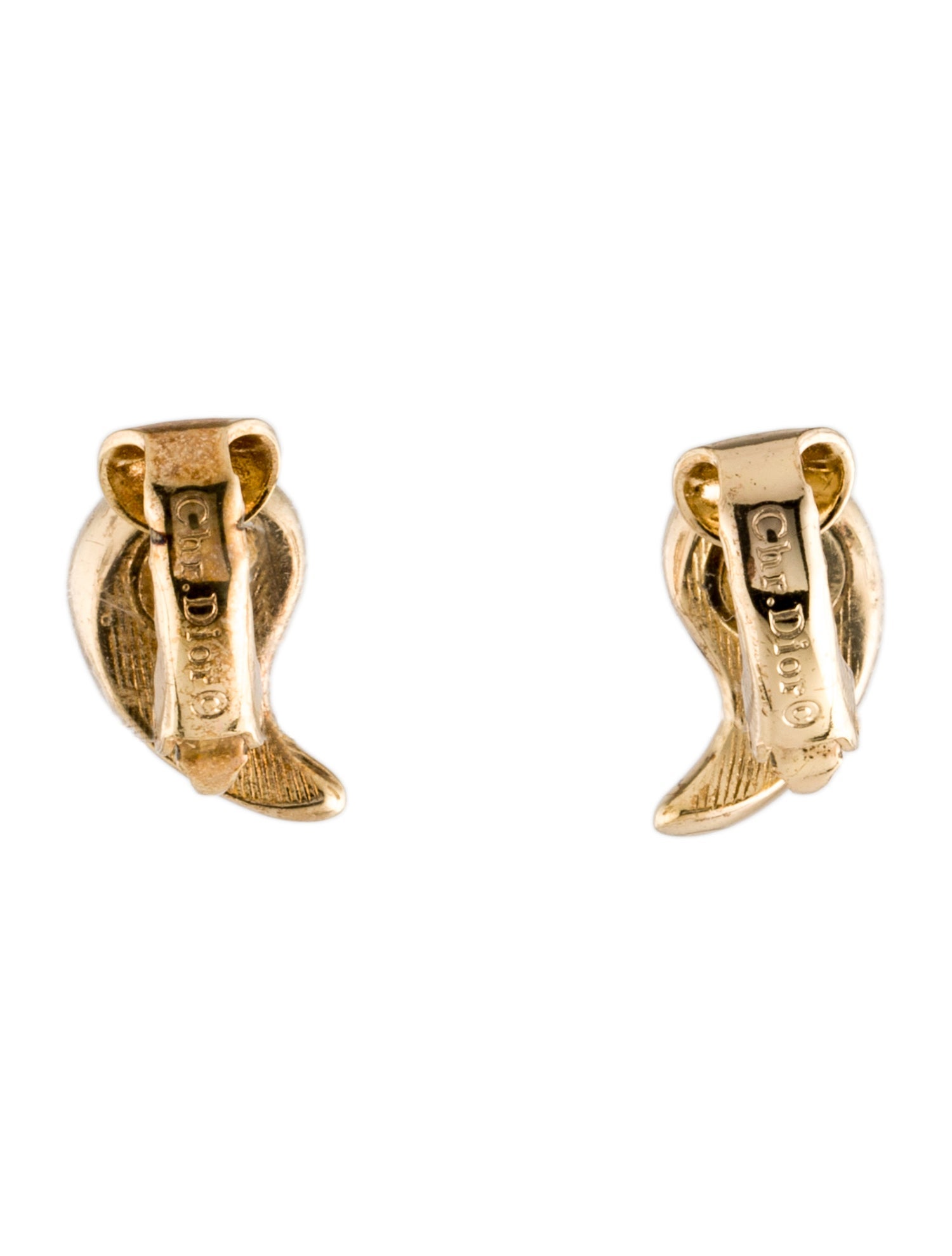 Christian Dior Vintage Crystal Clip-On Earrings